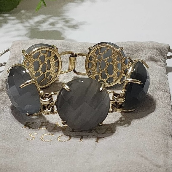 Kendra Scott Cassie‎ Bracelet Grey Slate and gold plated - Picture 3 of 8
